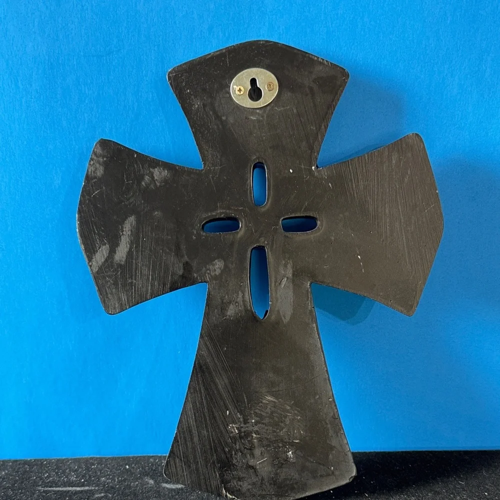 Decorative Black and Gold Cross